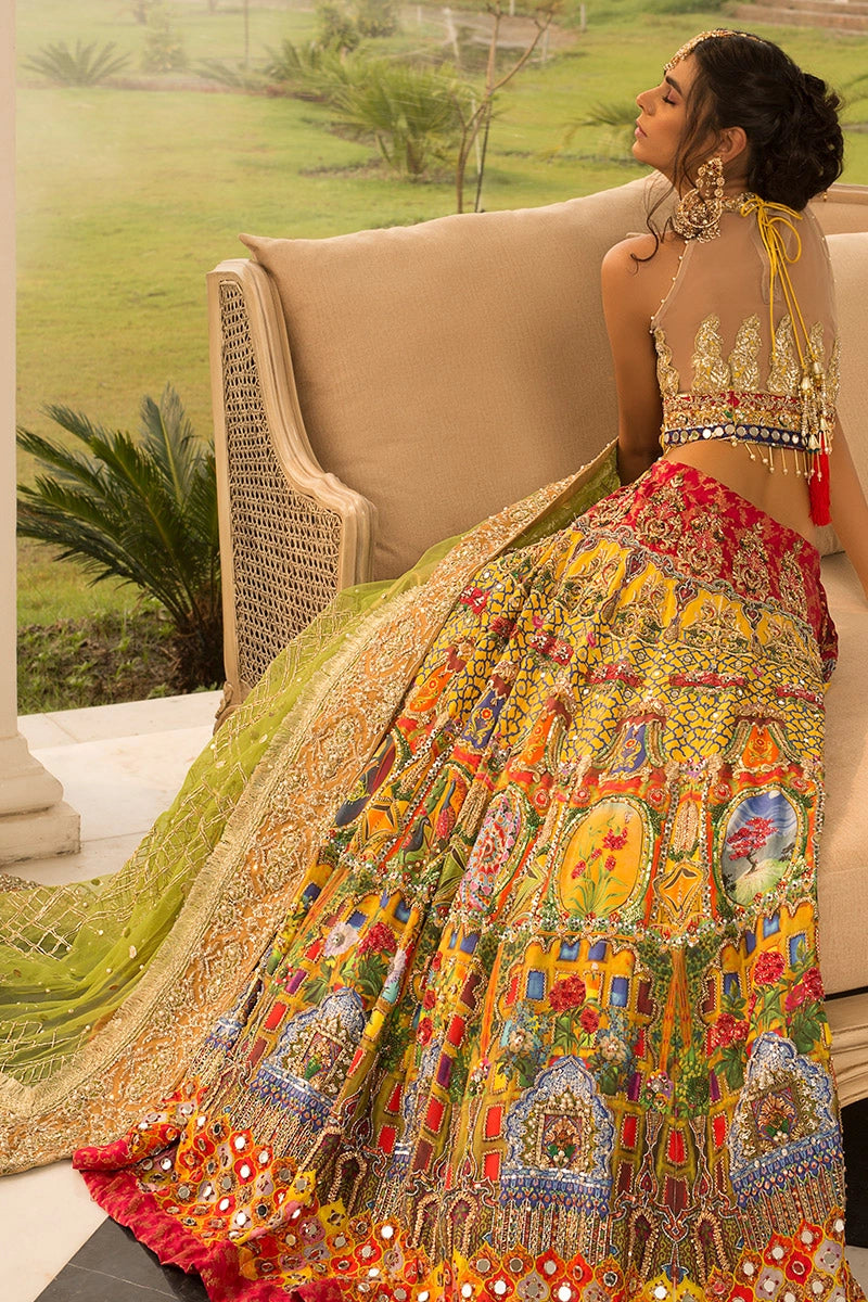 Mohini - Exquisite Lehenga Choli with Mughal Motifs & Embellishments