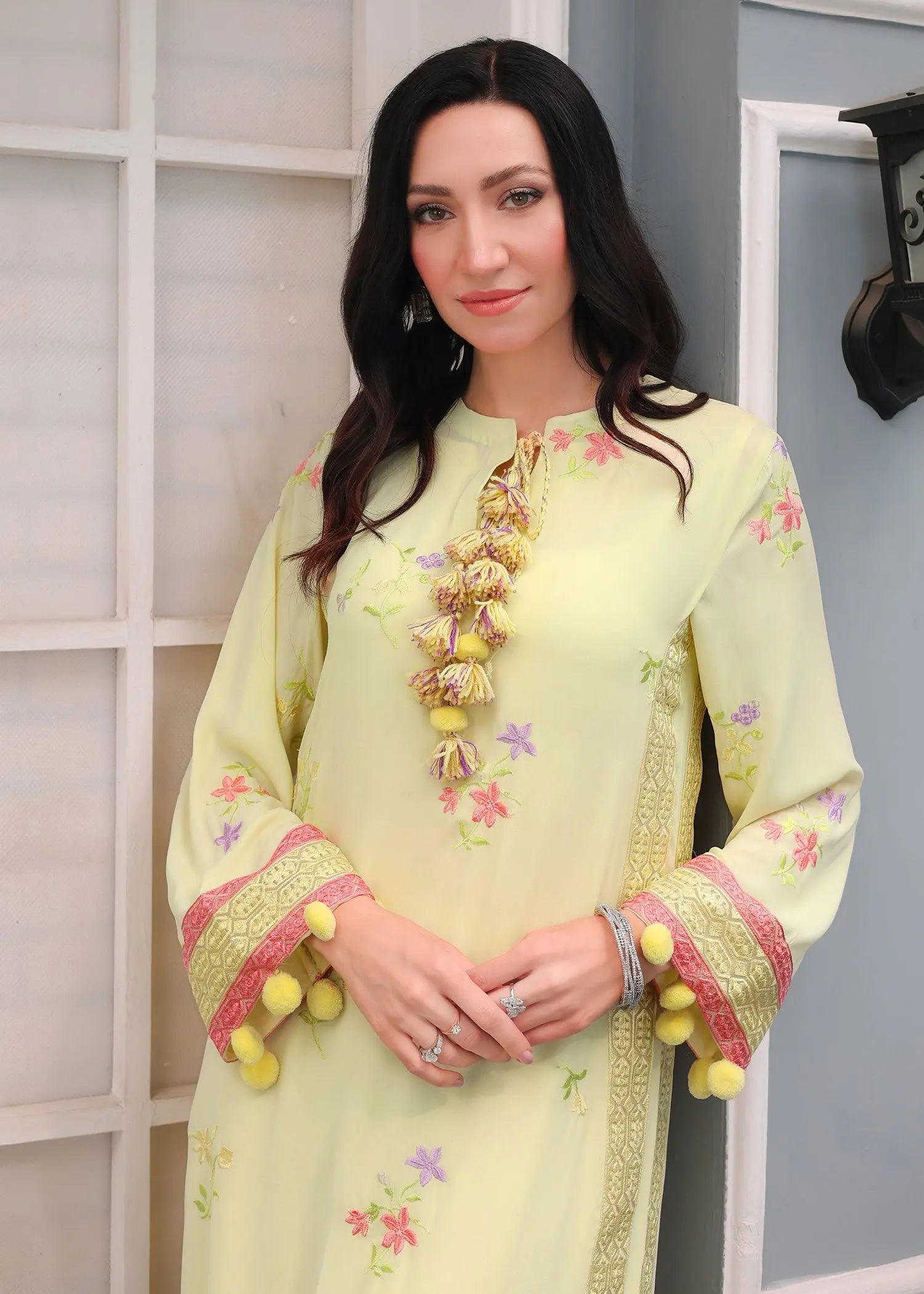 Insha Frnd Insha - Pastel Yellow Luxury Pret Coord Set by Reema Ahsan